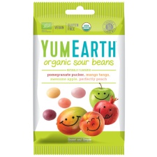YUMEARTH Sour Beans Mahedad kummikommid C-vitamiiniga 50gr